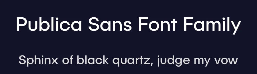 Publica Sans Font Family by FaceType — Sans Serif Font — thumbnail 2