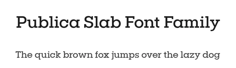 Publica Slab Font Family by FaceType — Slab Serif Font