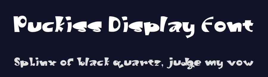 Puckiss Display Font by Ta Siyo — Display Font — thumbnail 2