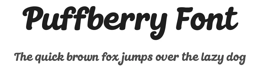 Puffberry Font by StuArt Foundry β Script Handwritten Font
