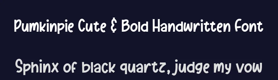 Pumkinpie Cute & Bold Handwritten Font by balpirick — Display Font — thumbnail 2