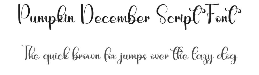 Pumpkin December Script Font by freshtypeink โ Script Handwritten Font