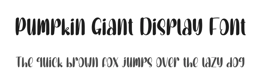 Pumpkin Giant Display Font by andikastudio — Display Font