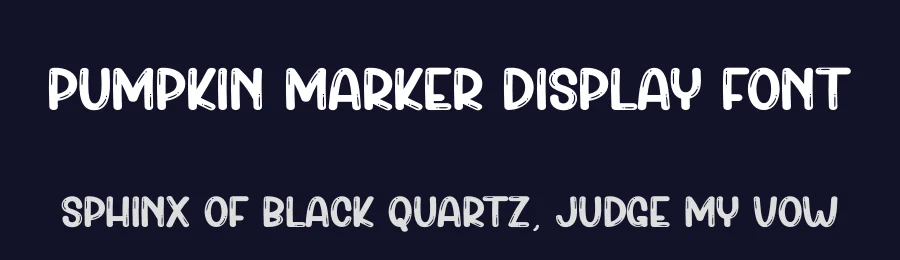 Pumpkin Marker Display Font by creativeletter — Display Font — thumbnail 2