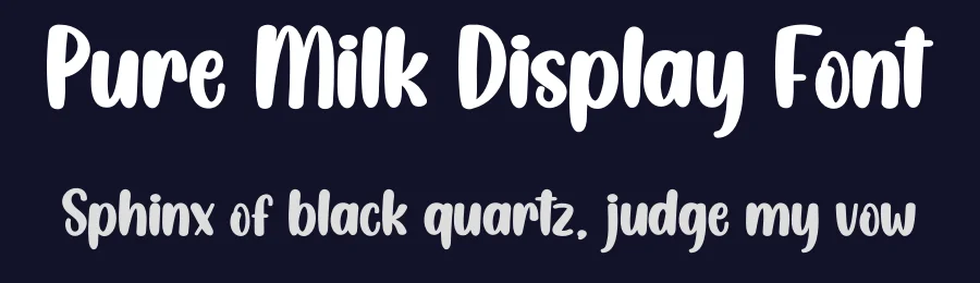 Pure Milk Display Font by creativeletter — Display Font — thumbnail 2
