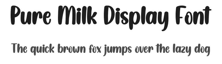 Pure Milk Display Font by creativeletter — Display Font