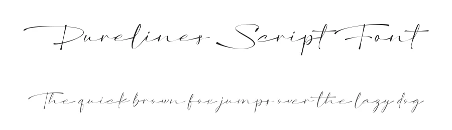 Purelines Script Font by Fikryal Studio — Script Handwritten Font