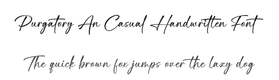 Purgatory An Casual Handwritten Font by Basnistudio — Script Handwritten Font
