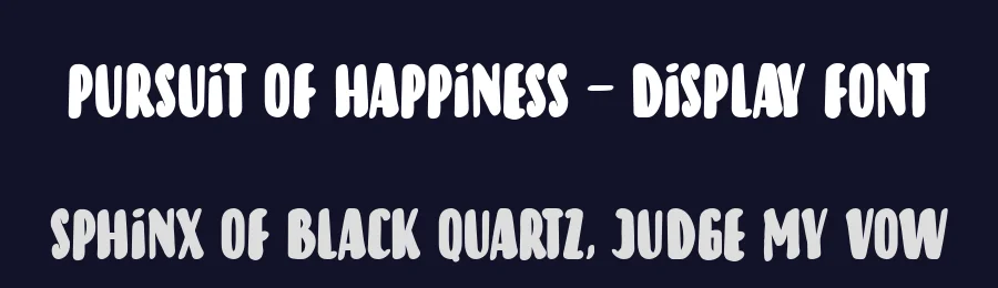 Pursuit Of Happiness – Display Font by Fikryal Studio — Display Font — thumbnail 2