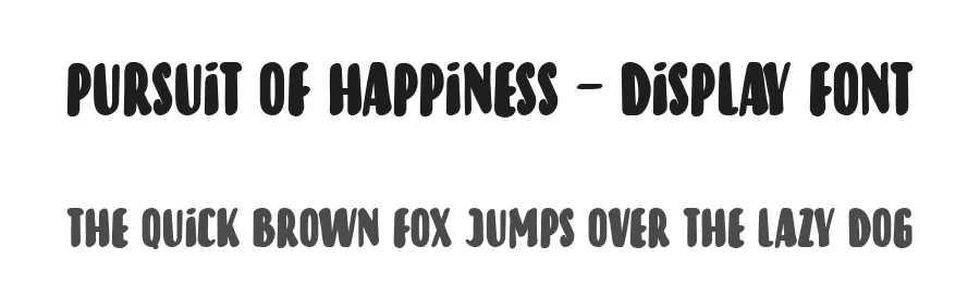 Pursuit Of Happiness – Display Font by Fikryal Studio — Display Font