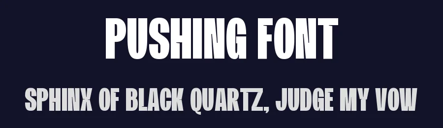 Pushing Font by Funtype — Decorative Font — thumbnail 2