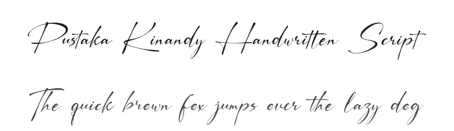 Pustaka Kinandy Handwritten Script by Gracetype Studio — Script Handwritten Font