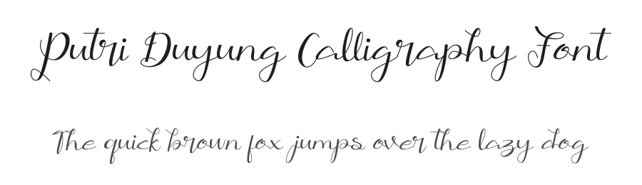 Putri Duyung Calligraphy Font by letterenastudios — Script Handwritten Font