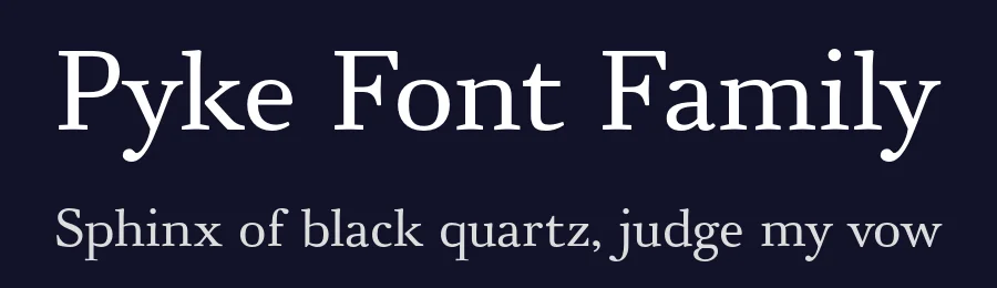 Pyke Font Family by The Northern Block — Serif Font — thumbnail 2