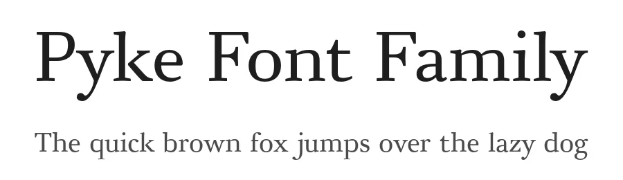 Pyke Font Family by The Northern Block — Serif Font
