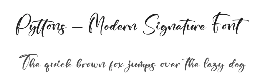 Pyttons – Modern Signature Font by glorytype — Script Handwritten Font