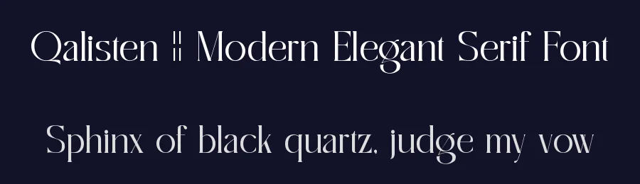 Qalisten || Modern Elegant Serif Font by ErmediaStudio — Display Font — thumbnail 2