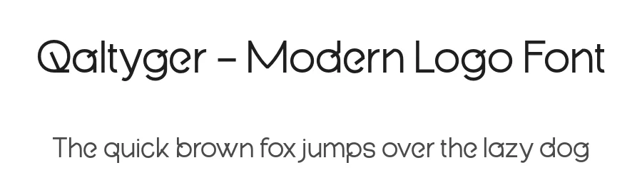 Qaltyger – Modern Logo Font by productype — Decorative Font