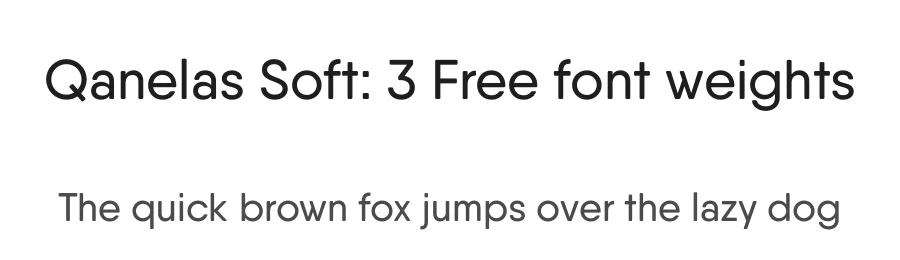 Qanelas Soft: 3 Free font weights by Radomir Tinkov — Sans Serif Font