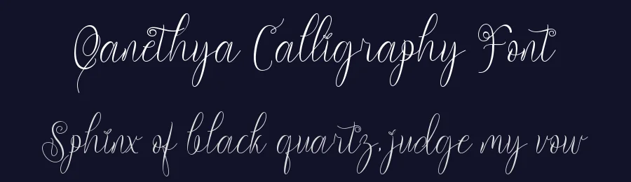 Qanethya Calligraphy Font by Yoga Letter — Script Handwritten Font — thumbnail 2