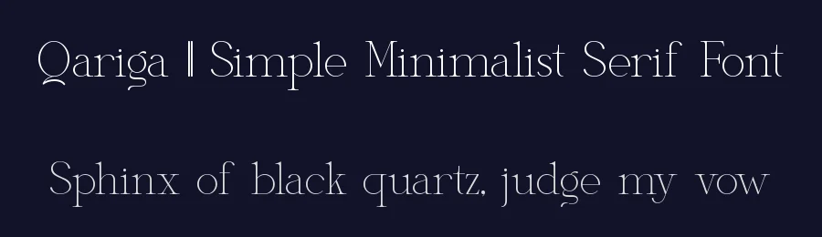 Qariga || Simple Minimalist Serif Font by ErmediaStudio — Serif Font — thumbnail 2