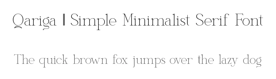 Qariga || Simple Minimalist Serif Font by ErmediaStudio — Serif Font