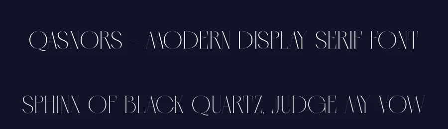 Qasnors – Modern Display Serif Font by timelesstype.co — Display Font — thumbnail 2