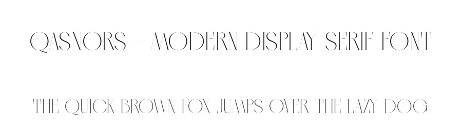 Qasnors – Modern Display Serif Font by timelesstype.co — Display Font
