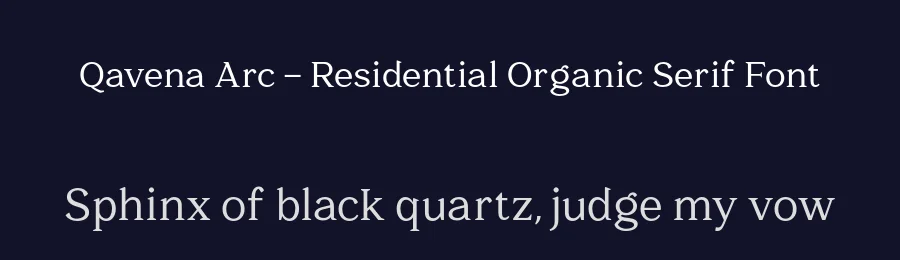 Qavena Arc – Residential Organic Serif Font by productype — Serif Font — thumbnail 2