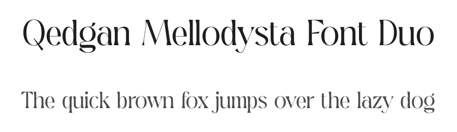 Qedgan Mellodysta Font Duo by Storytype — Serif Font