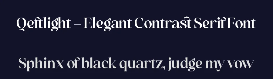 Qeftlight – Elegant Contrast Serif Font by timelesstype.co — Display Font — thumbnail 2