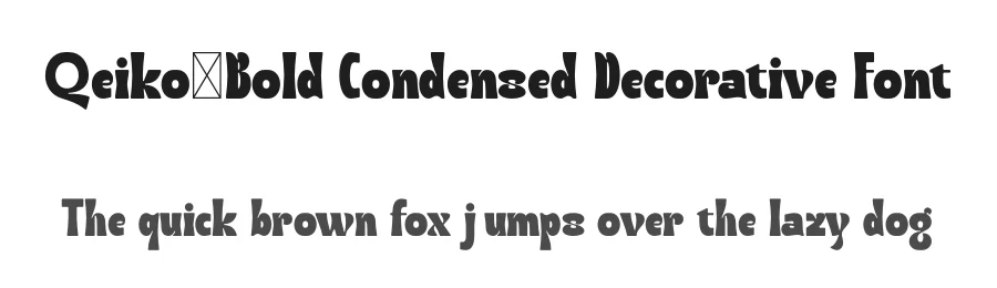 Qeiko–Bold Condensed Decorative Font by Maiko Hatta — Decorative Font