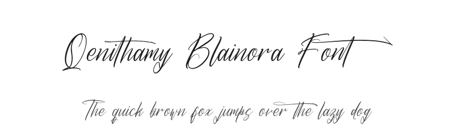 Qenithamy Blainora Font by letterenastudios — Script Handwritten Font