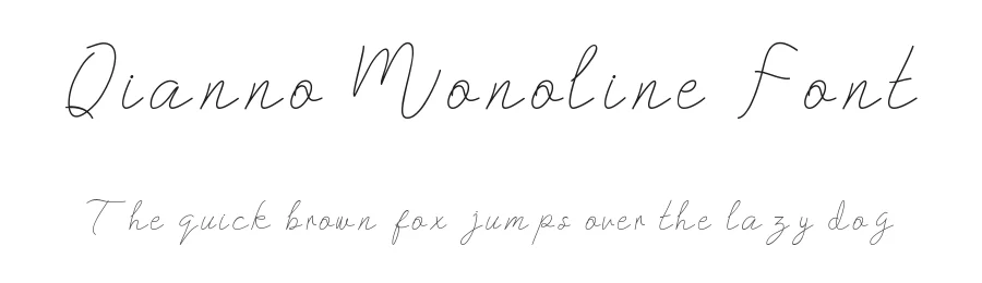 Qianno Monoline Font by edricstudio — Script Handwritten Font