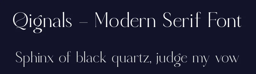 Qignals – Modern Serif Font by timelesstype.co — Display Font — thumbnail 2
