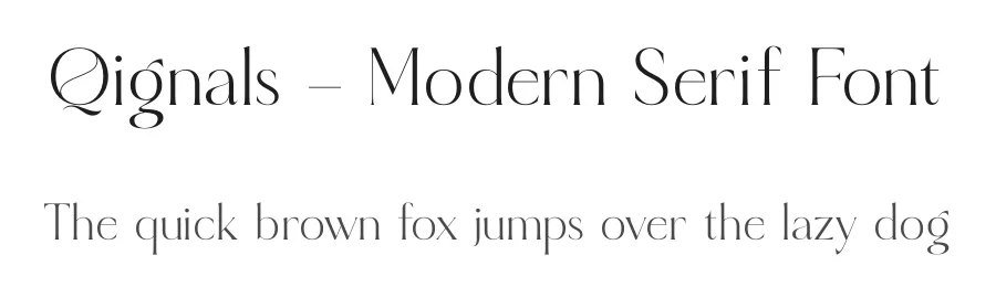 Qignals – Modern Serif Font by timelesstype.co — Display Font