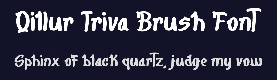 Qillur Triva Brush Font by Dhabee — Display Font — thumbnail 2