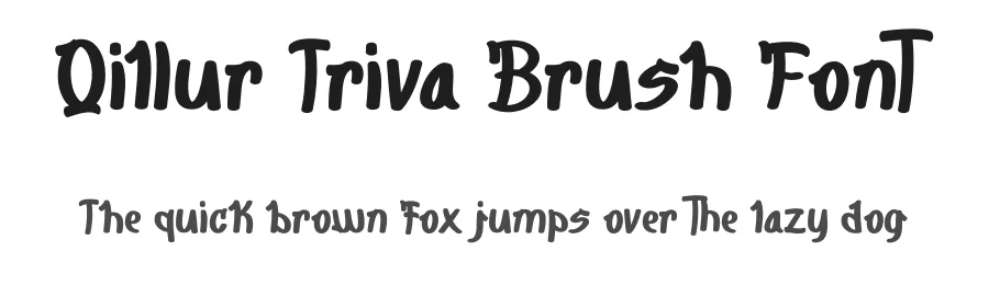 Qillur Triva Brush Font by Dhabee — Display Font