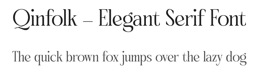 Qinfolk – Elegant Serif Font by timelesstype.co — Display Font