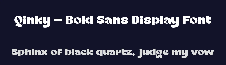 Qinky – Bold Sans Display Font by NazmulsDesign — Display Font — thumbnail 2