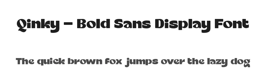 Qinky – Bold Sans Display Font by NazmulsDesign — Display Font