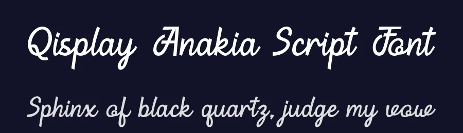 Qisplay Anakia Script Font by timelesstype.co — Display Font — thumbnail 2