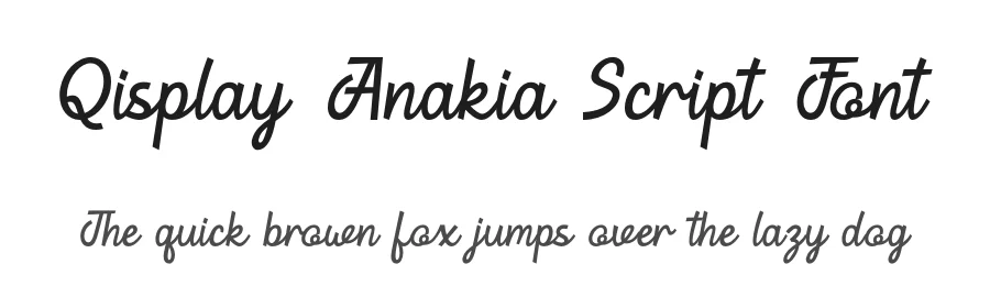 Qisplay Anakia Script Font by timelesstype.co — Display Font