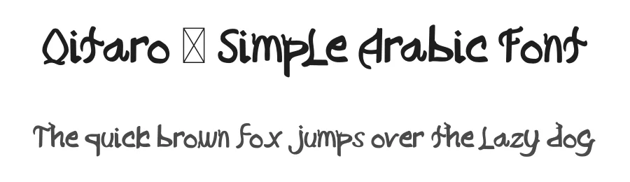 Qitaro – Simple Arabic Font by Dhabee — Script Handwritten Font