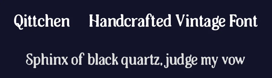 Qittchen – Handcrafted Vintage Font by Nollevs — Script Handwritten Font — thumbnail 2
