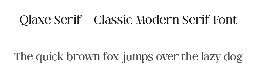 Qlaxe Serif – Classic Modern Serif Font by Nollevs — Serif Font