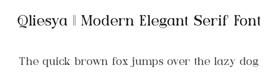 Qliesya || Modern Elegant Serif Font by ErmediaStudio — Display Font
