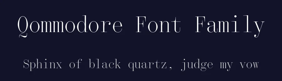 Qommodore Font Family by Production Type — Decorative Font — thumbnail 2