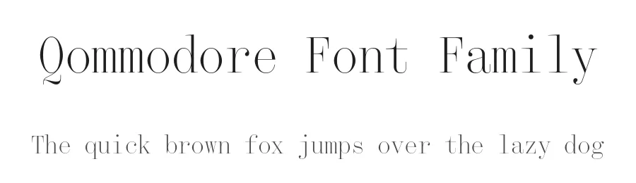 Qommodore Font Family by Production Type — Decorative Font