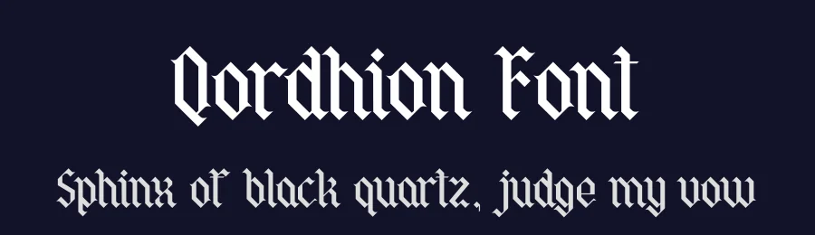 Qordhion Font by mooneseye666 — Blackletter Font — thumbnail 2